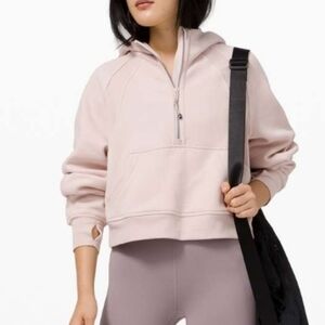 Lululemon Scuba Oversized 1/2 Zip Hoodie Feather Pink Size XL